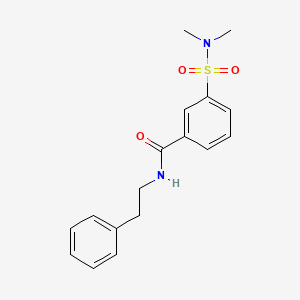 molecular formula C17H20N2O3S B3505051 3-[(dimethylamino)sulfonyl]-N-(2-phenylethyl)benzamide 