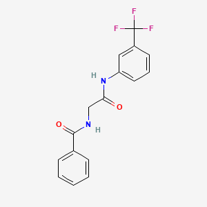 molecular formula C16H13F3N2O2 B3505065 N-(2-oxo-2-{[3-(trifluoromethyl)phenyl]amino}ethyl)benzamide 