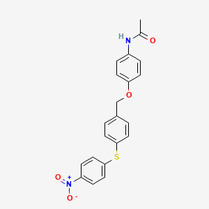 molecular formula C21H18N2O4S B3505094 N-[4-({4-[(4-nitrophenyl)thio]benzyl}oxy)phenyl]acetamide 