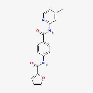molecular formula C18H15N3O3 B3505107 N-(4-{[(4-methyl-2-pyridinyl)amino]carbonyl}phenyl)-2-furamide 