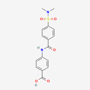 molecular formula C16H16N2O5S B3505110 4-({4-[(dimethylamino)sulfonyl]benzoyl}amino)benzoic acid 