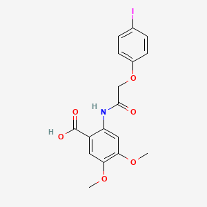 2-{[(4-iodophenoxy)acetyl]amino}-4,5-dimethoxybenzoic acid