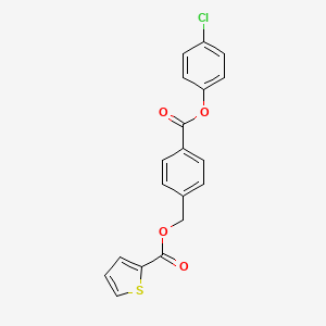 molecular formula C19H13ClO4S B3505158 4-[(4-chlorophenoxy)carbonyl]benzyl 2-thiophenecarboxylate 
