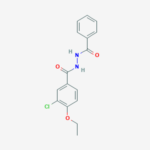 molecular formula C16H15ClN2O3 B3505164 N'-benzoyl-3-chloro-4-ethoxybenzohydrazide 