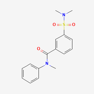 molecular formula C16H18N2O3S B3505165 3-[(dimethylamino)sulfonyl]-N-methyl-N-phenylbenzamide 