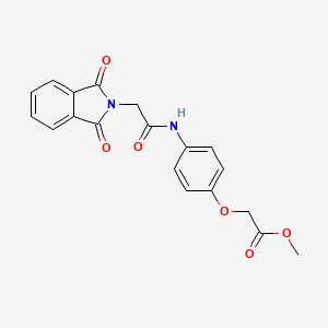 molecular formula C19H16N2O6 B3505168 methyl (4-{[(1,3-dioxo-1,3-dihydro-2H-isoindol-2-yl)acetyl]amino}phenoxy)acetate 