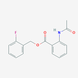 2-fluorobenzyl 2-(acetylamino)benzoate