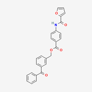 molecular formula C26H19NO5 B3505205 3-benzoylbenzyl 4-(2-furoylamino)benzoate 