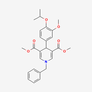 molecular formula C26H29NO6 B3505217 dimethyl 1-benzyl-4-(4-isopropoxy-3-methoxyphenyl)-1,4-dihydro-3,5-pyridinedicarboxylate 