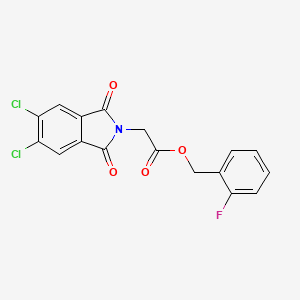 molecular formula C17H10Cl2FNO4 B3505232 2-fluorobenzyl (5,6-dichloro-1,3-dioxo-1,3-dihydro-2H-isoindol-2-yl)acetate 