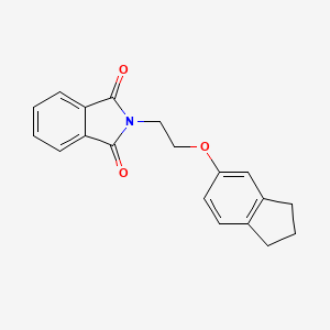 molecular formula C19H17NO3 B3505269 2-[2-(2,3-dihydro-1H-inden-5-yloxy)ethyl]-1H-isoindole-1,3(2H)-dione 