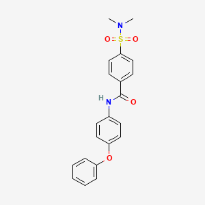 molecular formula C21H20N2O4S B3505285 4-[(dimethylamino)sulfonyl]-N-(4-phenoxyphenyl)benzamide 