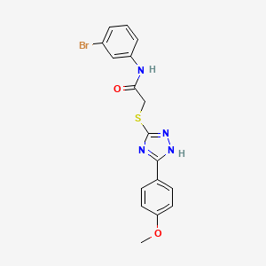 molecular formula C17H15BrN4O2S B3505334 N-(3-bromophenyl)-2-{[5-(4-methoxyphenyl)-4H-1,2,4-triazol-3-yl]thio}acetamide 