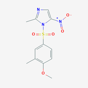 molecular formula C12H13N3O5S B350534 1-[(4-Methoxy-3-methylphenyl)sulfonyl]-2-methyl-5-nitroimidazole CAS No. 898641-68-4