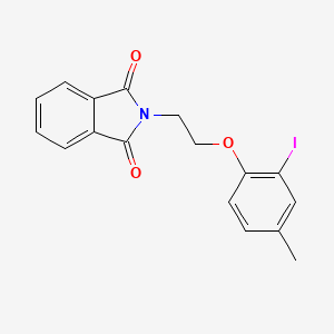 molecular formula C17H14INO3 B3505355 2-[2-(2-iodo-4-methylphenoxy)ethyl]-1H-isoindole-1,3(2H)-dione 