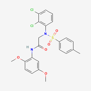 molecular formula C23H22Cl2N2O5S B3505363 N~2~-(2,3-dichlorophenyl)-N~1~-(2,5-dimethoxyphenyl)-N~2~-[(4-methylphenyl)sulfonyl]glycinamide 