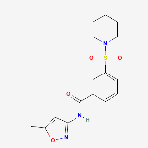 molecular formula C16H19N3O4S B3505369 N-(5-methyl-3-isoxazolyl)-3-(1-piperidinylsulfonyl)benzamide 