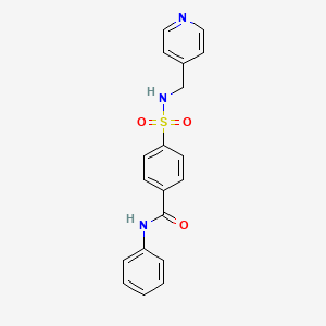 molecular formula C19H17N3O3S B3505375 N-phenyl-4-{[(4-pyridinylmethyl)amino]sulfonyl}benzamide 