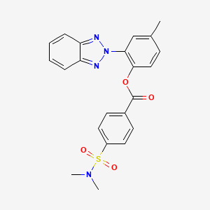 molecular formula C22H20N4O4S B3505390 2-(2H-1,2,3-benzotriazol-2-yl)-4-methylphenyl 4-[(dimethylamino)sulfonyl]benzoate 