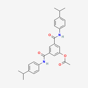molecular formula C28H30N2O4 B3505398 3,5-bis{[(4-isopropylphenyl)amino]carbonyl}phenyl acetate 