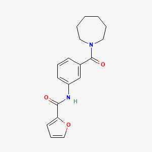 molecular formula C18H20N2O3 B3505406 N-[3-(1-azepanylcarbonyl)phenyl]-2-furamide 