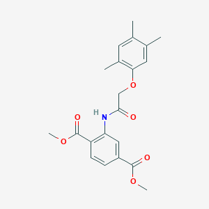 molecular formula C21H23NO6 B3505428 dimethyl 2-{[(2,4,5-trimethylphenoxy)acetyl]amino}terephthalate 