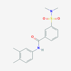molecular formula C17H20N2O3S B3505431 3-[(dimethylamino)sulfonyl]-N-(3,4-dimethylphenyl)benzamide 
