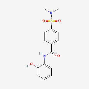 molecular formula C15H16N2O4S B3505452 4-[(dimethylamino)sulfonyl]-N-(2-hydroxyphenyl)benzamide 