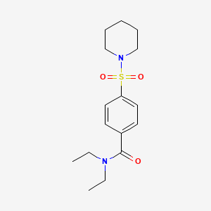 molecular formula C16H24N2O3S B3505461 N,N-diethyl-4-(1-piperidinylsulfonyl)benzamide 