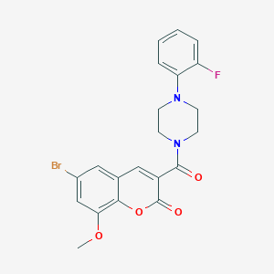molecular formula C21H18BrFN2O4 B3505467 6-bromo-3-{[4-(2-fluorophenyl)piperazin-1-yl]carbonyl}-8-methoxy-2H-chromen-2-one 
