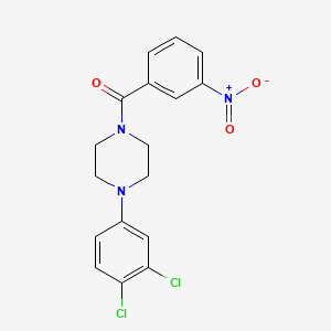 molecular formula C17H15Cl2N3O3 B3505481 1-(3,4-dichlorophenyl)-4-(3-nitrobenzoyl)piperazine 