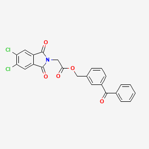 molecular formula C24H15Cl2NO5 B3505489 3-benzoylbenzyl (5,6-dichloro-1,3-dioxo-1,3-dihydro-2H-isoindol-2-yl)acetate 