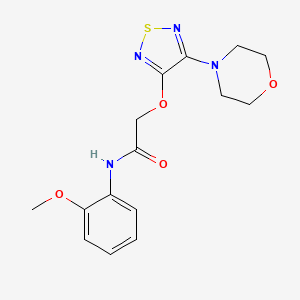 molecular formula C15H18N4O4S B3505496 N-(2-methoxyphenyl)-2-[(4-morpholin-4-yl-1,2,5-thiadiazol-3-yl)oxy]acetamide 