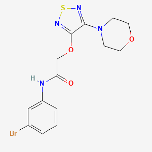 molecular formula C14H15BrN4O3S B3505501 N-(3-bromophenyl)-2-[(4-morpholin-4-yl-1,2,5-thiadiazol-3-yl)oxy]acetamide 