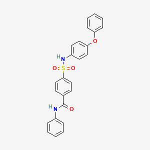 molecular formula C25H20N2O4S B3505521 4-{[(4-phenoxyphenyl)amino]sulfonyl}-N-phenylbenzamide 