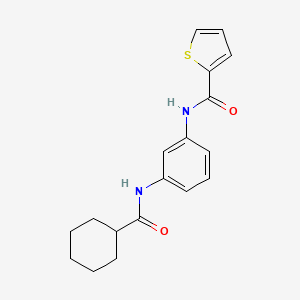 molecular formula C18H20N2O2S B3505529 N-{3-[(cyclohexylcarbonyl)amino]phenyl}-2-thiophenecarboxamide 