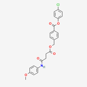 molecular formula C25H22ClNO6 B3505536 4-chlorophenyl 4-[({4-[(4-methoxyphenyl)amino]-4-oxobutanoyl}oxy)methyl]benzoate 