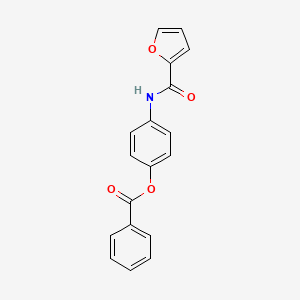 molecular formula C18H13NO4 B3505537 4-(2-furoylamino)phenyl benzoate 