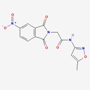 molecular formula C14H10N4O6 B3505543 N-(5-methyl-3-isoxazolyl)-2-(5-nitro-1,3-dioxo-1,3-dihydro-2H-isoindol-2-yl)acetamide 