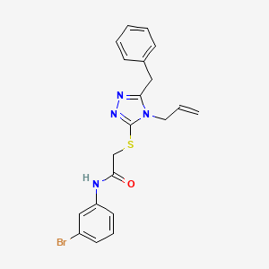 molecular formula C20H19BrN4OS B3505556 2-[(4-allyl-5-benzyl-4H-1,2,4-triazol-3-yl)thio]-N-(3-bromophenyl)acetamide 