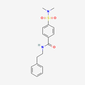 molecular formula C17H20N2O3S B3505561 4-[(dimethylamino)sulfonyl]-N-(2-phenylethyl)benzamide 