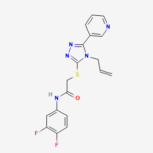molecular formula C18H15F2N5OS B3505577 2-{[4-allyl-5-(3-pyridinyl)-4H-1,2,4-triazol-3-yl]thio}-N-(3,4-difluorophenyl)acetamide 