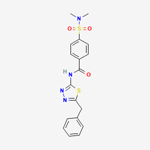 molecular formula C18H18N4O3S2 B3505584 N-(5-benzyl-1,3,4-thiadiazol-2-yl)-4-[(dimethylamino)sulfonyl]benzamide 