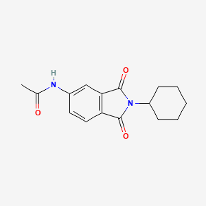 molecular formula C16H18N2O3 B3505592 N-(2-cyclohexyl-1,3-dioxo-2,3-dihydro-1H-isoindol-5-yl)acetamide 