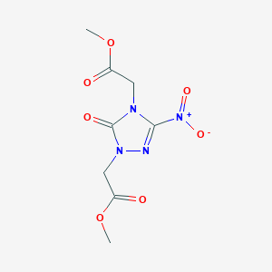 molecular formula C8H10N4O7 B3505613 dimethyl 2,2'-(3-nitro-5-oxo-1H-1,2,4-triazole-1,4(5H)-diyl)diacetate 