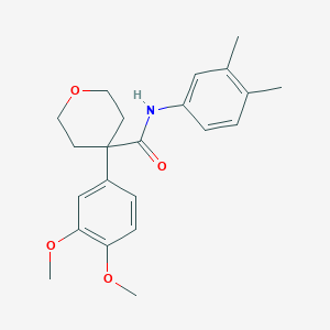 molecular formula C22H27NO4 B3505618 4-(3,4-dimethoxyphenyl)-N-(3,4-dimethylphenyl)tetrahydro-2H-pyran-4-carboxamide 