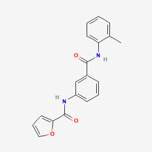 molecular formula C19H16N2O3 B3505628 N-(3-{[(2-methylphenyl)amino]carbonyl}phenyl)-2-furamide 