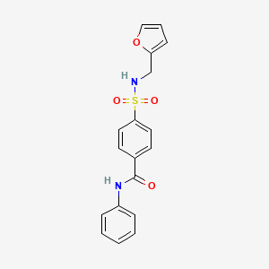 molecular formula C18H16N2O4S B3505656 4-{[(2-furylmethyl)amino]sulfonyl}-N-phenylbenzamide 
