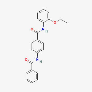 molecular formula C22H20N2O3 B3505665 4-(benzoylamino)-N-(2-ethoxyphenyl)benzamide 