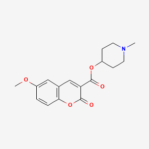 molecular formula C17H19NO5 B3505671 1-methylpiperidin-4-yl 6-methoxy-2-oxo-2H-chromene-3-carboxylate 
